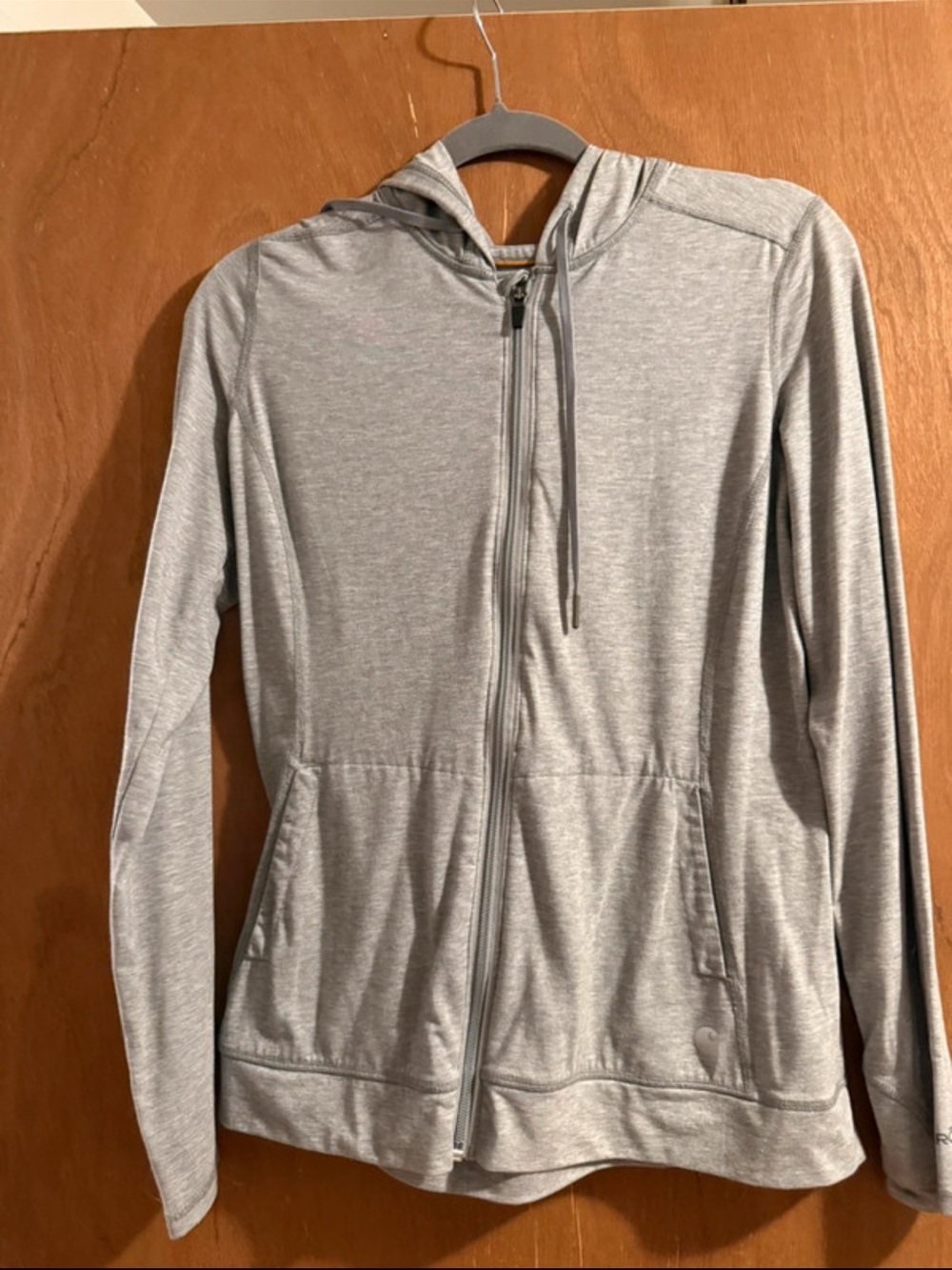 Carhartt Light Gray Women’s Hooded Zip Utility Jacket